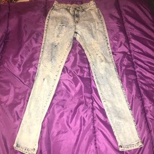 High waist skinny jeans